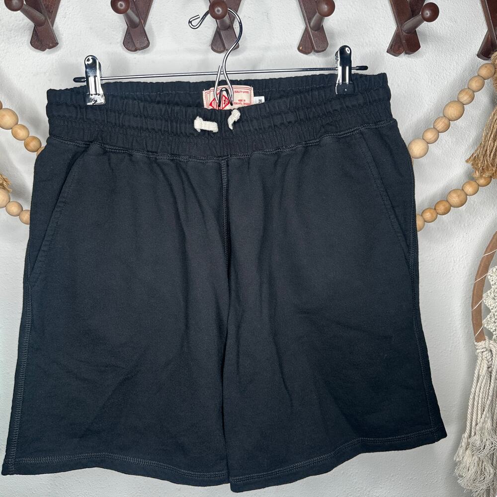 Bather Black Cotton Drawstring Shorts
